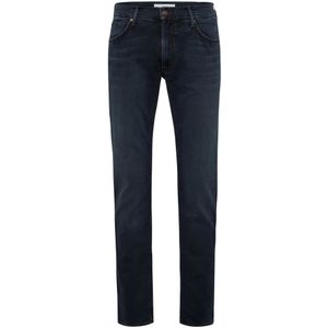Brax, Jeans, Heren, Blauw, W34 L32, Katoen, Donkerblauwe spijkerbroek