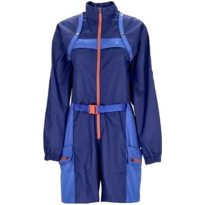 Jordan, Jumpsuits & Playsuits, Dames, Blauw, M, Polyester, Blauwe Utility Jumpsuit met Afneembare Vest