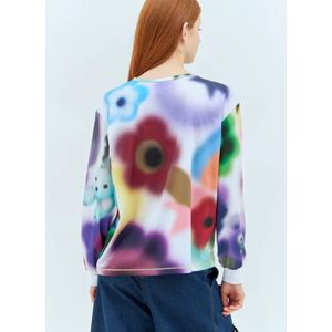 Chopova Lowena, Tops, Dames, Veelkleurig, XS, Polyester, Grafische Print Jersey Top