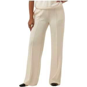 Summum Woman, Broeken, Dames, Beige, XS, Zachte Scuba Sweat Pants Stijlvol Comfort