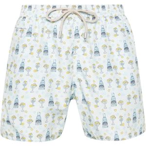 MC2 Saint Barth, Gin Print Zwemshorts Veelkleurig, Heren, Maat:L