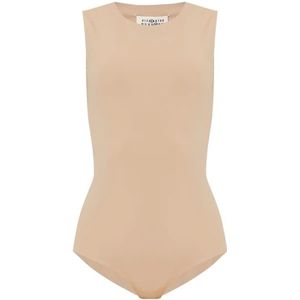 Maison Margiela, Mouwloze bodysuit Beige, Dames, Maat:3XS