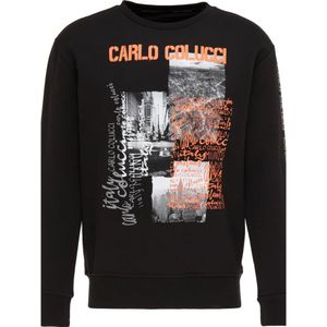 Carlo Colucci, Sweatshirts & Hoodies, Heren, Zwart, S, Heren Ciprani Sweatshirt