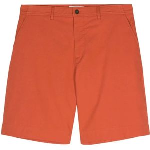 Maison Kitsuné, Korte broeken, Heren, Rood, XS, Katoen, Board Shorts voor Heren - Strandkleding
