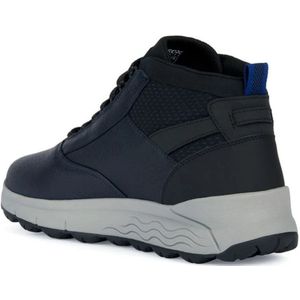 Geox, Schoenen, Heren, Blauw, 42 EU, Katoen, Blauwe Enkellaarsjes Stijlvol Comfortabele Sneakers