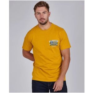 Barbour, Tops, Heren, Oranje, L, Katoen, Motorfiets-geïnspireerd Reivers T-Shirt