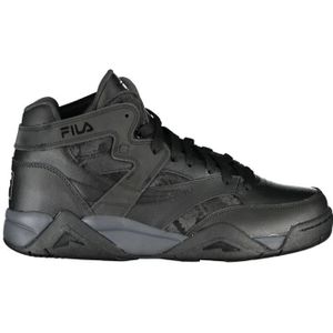 Fila, Schoenen, Heren, Zwart, 44 EU, Leer, High-Top Sneakers met Contrastdetails