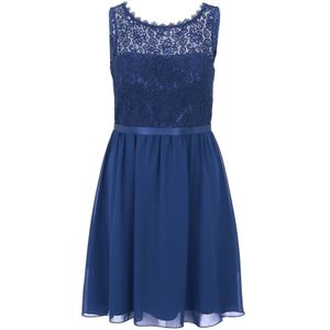 vera mont, Kleedjes, Dames, Blauw, L, Chiffon, Kanten cocktailjurk