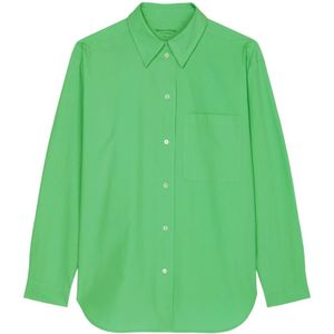 Marc O'Polo, Blouses & Shirts, Dames, Groen, M, Katoen, Boyfriend shirt blouse oversized