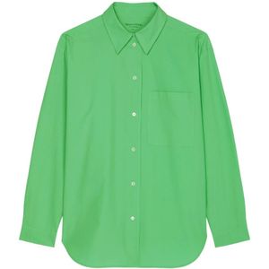 Marc O'Polo, Boyfriend shirt blouse oversized Groen, Dames, Maat:L