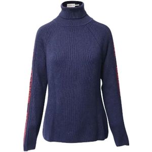 Moncler Pre-owned, Pre-owned, Dames, Blauw, M, Wol, Pre-owned Wool tops