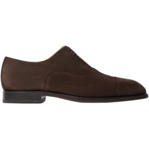 Scarosso, Schoenen, Heren, Bruin, 39 EU, Suède, Klassieke Bruine Suède Oxford Schoen