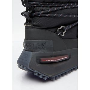 Moncler, Schoenen, Dames, Zwart, 38 EU, Polyester, Gewatteerde Mid-Enkellaarzen