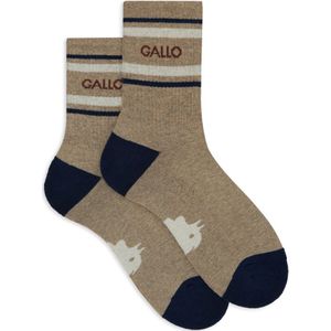 Gallo, Ondergoed, unisex, Beige, M, Katoen, Zachte katoenen sokken met geborduurde haan