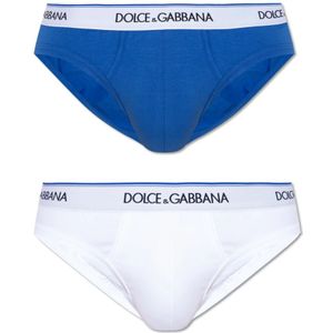 Dolce & Gabbana, Ondergoed, Heren, Veelkleurig, M, Katoen, Briefs 2-pack