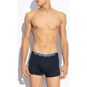 Emporio Armani, Ondergoed, Heren, Blauw, S, Twee-pack boxershorts