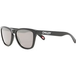Oakley, Stijlvolle zonnebril met grijze getinte lenzen Zwart, unisex, Maat:ONE Size