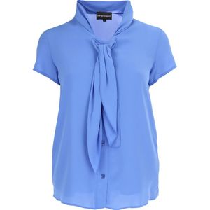 Emporio Armani, Blouses & Shirts, Dames, Blauw, L, Blauw Groene Stijlvolle Shirts voor Vrouwen