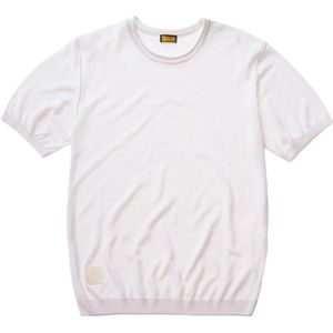 Blauer, Tops, Heren, Wit, XL, Katoen, Klassieke Comfort T-shirt met korte mouwen