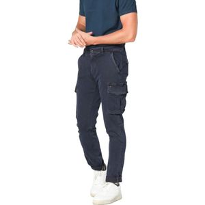 Mason's, Navy Blauwe Extra Slim Cargo Broek Blauw, Heren, Maat:2XL