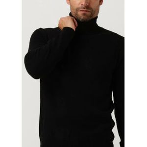 Anerkjendt, Truien, Heren, Zwart, S, Wol, Solid Roll Neck Lambswool Sweater