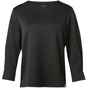 Comma, Blouses & Shirts, Dames, Zwart, S, Polyester, Jersey Sweatshirt