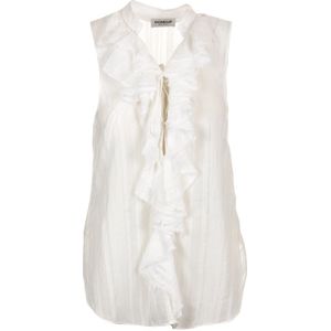 Dondup, Blouses & Shirts, Dames, Wit, S, Witte Camicia Shirt
