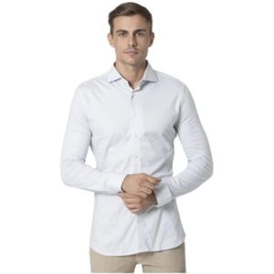 Desoto, Overhemden, Heren, Wit, 2Xl, Katoen, Witte vierkante motieven Luxury Line overhemd