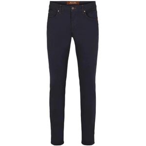 Sand, Jeans, Heren, Blauw, W33, Suede Touch Slim-Fit Jeans