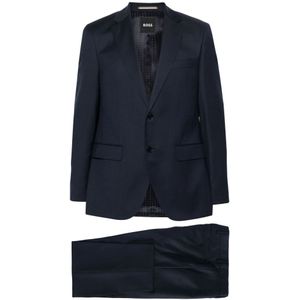 Hugo Boss, Pakken, Heren, Blauw, XL, Single Breasted Suits