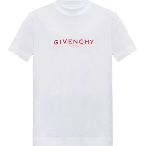 Givenchy, Bedrukt T-shirt Wit, Heren, Maat:L