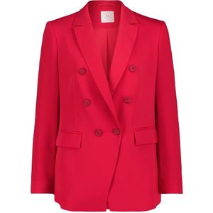 Betty & Co, Jassen, Dames, Rood, M, Leer, Elegante Business Blazer met Zakken