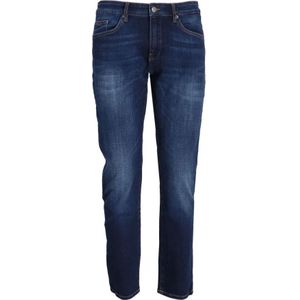 Hugo Boss, Jeans, Heren, Blauw, W38 L34, Denim, Klassieke Denim Jeans