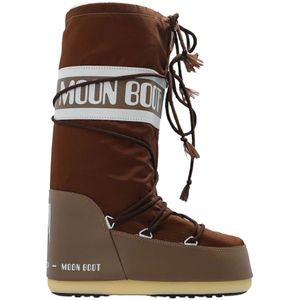Moon Boot, Schoenen, Dames, Bruin, 39 EU, Nylon, ‘Icon Nylon’ sneeuwlaarzen