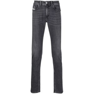 Diesel, Jeans, Heren, Grijs, W34, Denim, Slim-Fit Sleenker Jeans Upgrade Collectie
