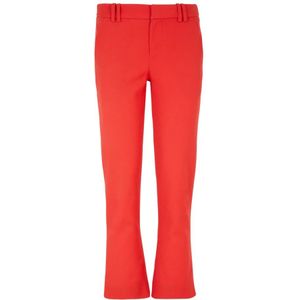 Balmain, Broeken, Dames, Rood, 2Xs, Wol, Grain de poudre broek