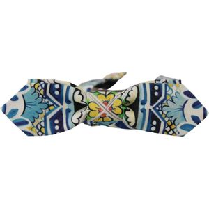Dolce & Gabbana, Accessoires, Heren, Veelkleurig, ONE Size, Verstelbare Multicolor Majolica Vlinderdas