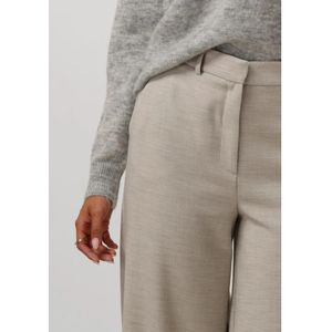 Selected Femme, Broeken, Dames, Beige, XL, Wijde Pijp Elegante Crème Pantalon