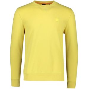 Hugo Boss, Sweatshirts & Hoodies, Heren, Geel, 3Xl, Katoen, Gele Westart Sweater