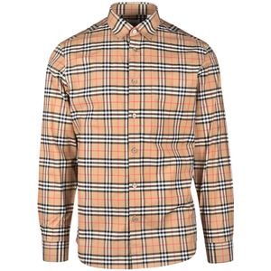 Burberry, Overhemden, Heren, Veelkleurig, L, Katoen, Geruite Overhemd Vintage Stijl