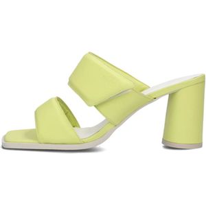 Nubikk, Schoenen, Dames, Groen, 37 EU, Leer, Lime Green Mules Norah Jones