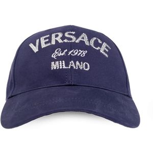 Versace, Accessoires, Dames, Blauw, 59 CM, Katoen, Baseballpet