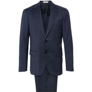 Boglioli, Single Breasted Suits Blauw, Heren, Maat:L