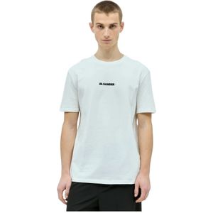 Jil Sander, T-Shirts Wit, Heren, Maat:XL