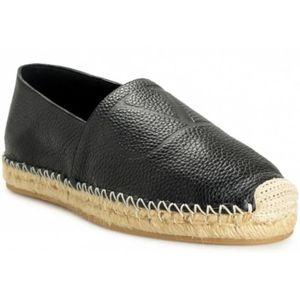 Valentino Garavani, Schoenen, Heren, Zwart, 40 EU, Leer, Leren Slip-on Espadrillas