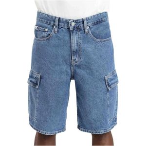 Calvin Klein Jeans, Korte broeken, Heren, Blauw, W31, Denim, Denim Shorts