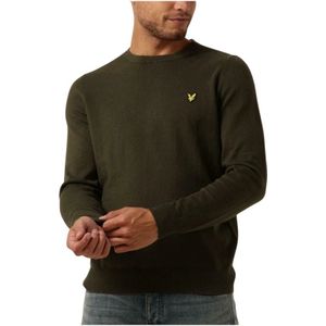 Lyle & Scott Trui met Logo Olijfgroen