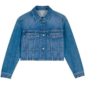 Ba&Sh, Jassen, Dames, Blauw, S, Denim, Vintage Blauwe Denim Jas