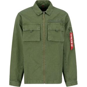 Alpha Industries, Blouses & Shirts Groen, Heren, Maat:M