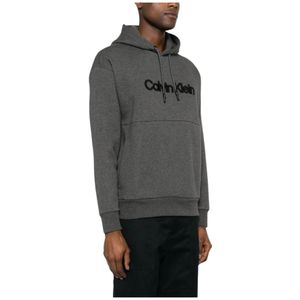 Calvin Klein, Sweatshirts & Hoodies, Heren, Grijs, XL, Grijze Sweatshirts voor Mannen